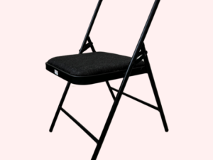 The-Yogis-Iyengar-Yoga-Chair-Black-Colour-Fabric-Heavy-With-cuhion-Seat-