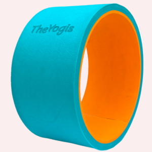 The-Yogis-Yoga-Wheel-13x6.5inch-extra-large-Teal-Blue-orange-Color-Heavy