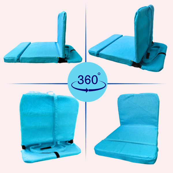 The-Yogis-large-foldable-floor-chair-back-support-yoga-meditation-seat-Teal-Blue-Color