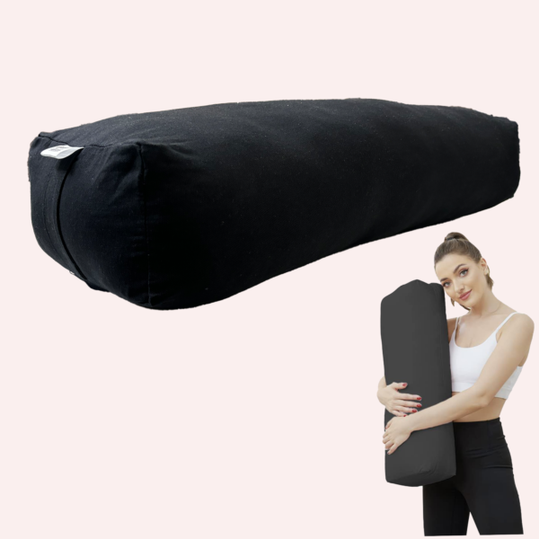 The-Yogis-iyengar-rectangular-yoga-pillow-Black-Color-cotton-jute