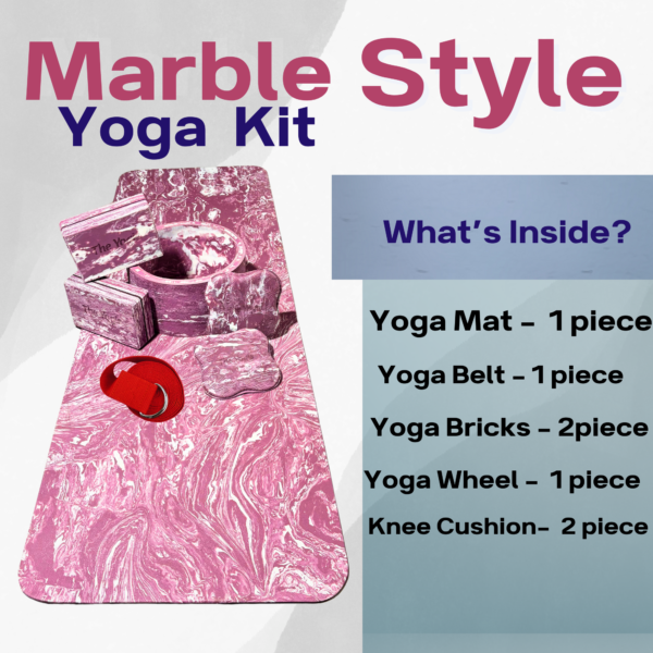 Premium-7-Props-Yoga-Kit-With-TPE-6-mm-Yoga-Mat-Marble-Style-wheel-Brick-eva-foam-belt-knee-cushion-purple-color